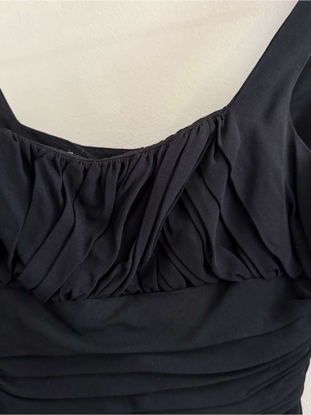 Gigi Young 1950s Classic Black Chiffon Sleeveless Cocktail Wiggle Dress - Picture 5 of 8
